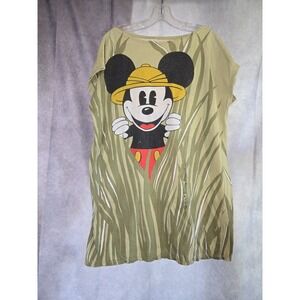 VTG Mickey Mouse Safari Beach Dress/Tunic/T-Shirt DISNEY ITALY By EUREKA Read